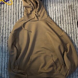 Textured Brown Hoodie